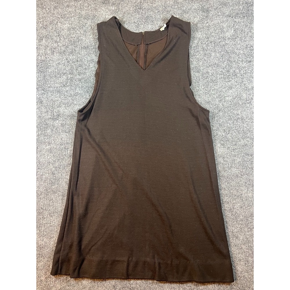 Vintage 50s Or 60s Glenbrooke Brown V-Neck Dress Size M? L?